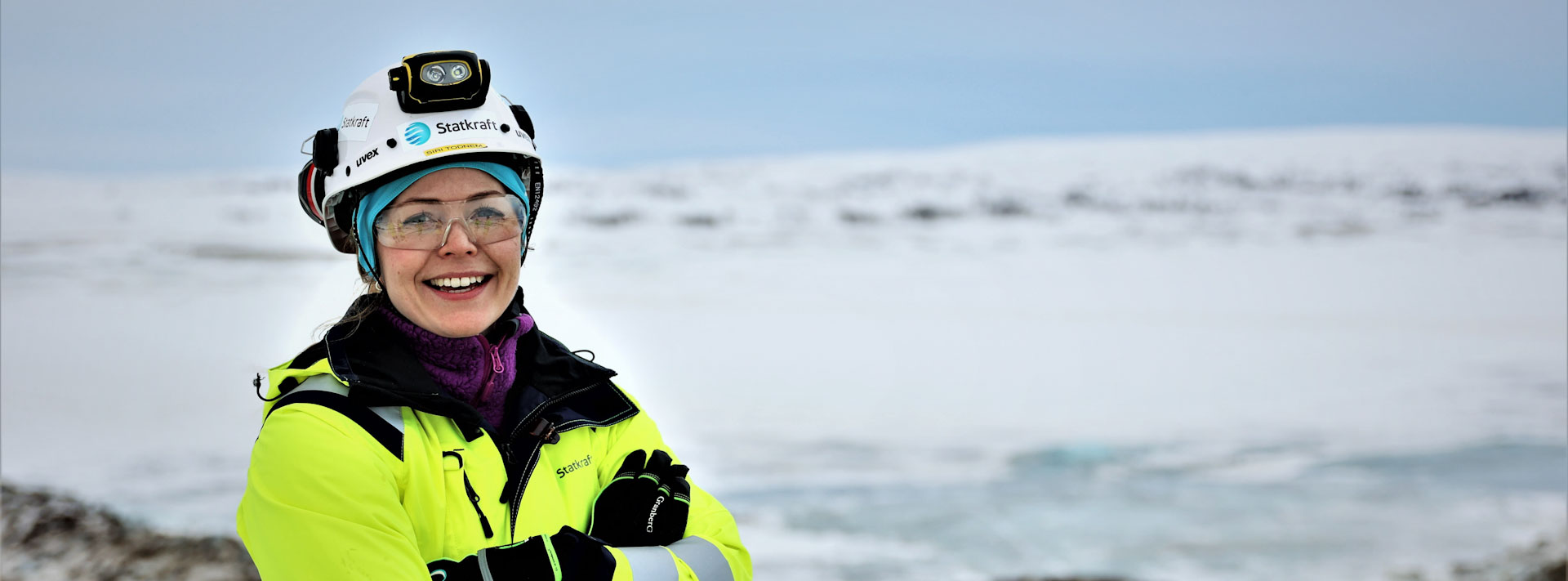Smiling girl with PPE 
